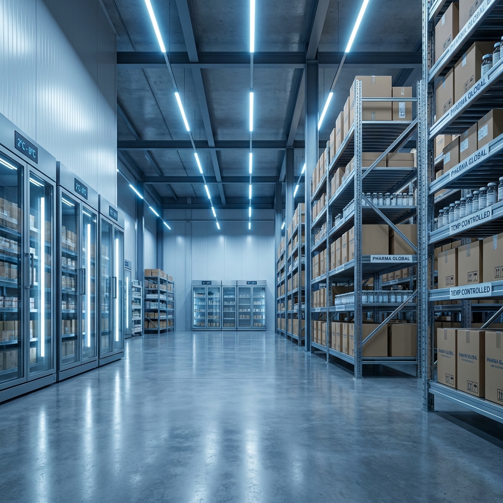 Pharmaceutical logistics warehouse